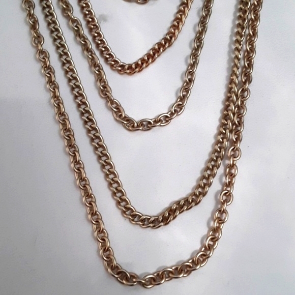 MULTI CHAINS GODDESS BIB NECKLACE - Picture 4 of 8